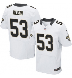 Mens Nike Steelers #53 A.J. Klein White Elite Jersey
