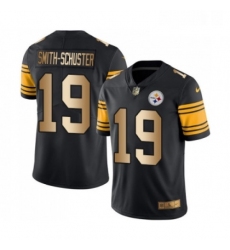 Mens Pittsburgh Steelers 19 JuJu Smith Schuster Limited Black Gold Rush Vapor Untouchable Football Jersey