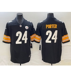 Men's Pittsburgh Steelers #24 Joey Porter Jr. Black 2023 Draft Vapor Untouchable Limited Stitched Jersey