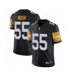 Mens Pittsburgh Steelers 55 Devin Bush Black Alternate Vapor Untouchable Limited Player Football Jersey