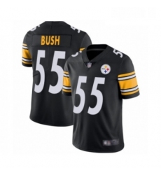 Mens Pittsburgh Steelers 55 Devin Bush Black Team Color Vapor Untouchable Limited Player Football Jersey