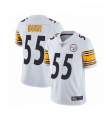 Mens Pittsburgh Steelers 55 Devin Bush White Vapor Untouchable Limited Player Football Jersey