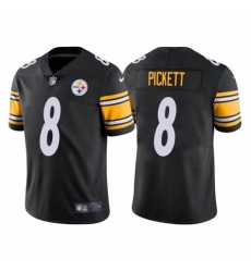 Men's Pittsburgh Steelers 8 Kenny Pickett 2022 NFL Draft Black Vapor Limited Jersey