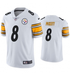 Men's Pittsburgh Steelers 8 Kenny Pickett 2022 NFL Draft White Vapor Limited Jersey