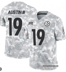 Men's Pittsburgh Steelers Calvin Austin III 2024 Salute to Service Stitched Jersey