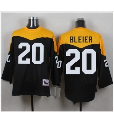 Mitchell And Ness 1967 Pittsburgh Steelers 20 Rocky Bleier Black Yelllow Throwback Men 27s Stitched
