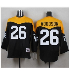 Mitchell And Ness 1967 Pittsburgh Steelers 26 Rod Woodson Black Yelllow Throwback Men 27s Stitched 