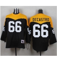 Mitchell And Ness 1967 Pittsburgh Steelers 66 David DeCastro Black Yelllow Throwback Men 27s Stitch