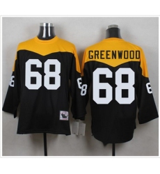 Mitchell And Ness 1967 Pittsburgh Steelers 68 L C Greenwood Black Yelllow Throwback Men 27s Stitche