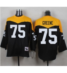 Mitchell And Ness 1967 Pittsburgh Steelers 75 Joe Greene Black Yelllow Throwback Men 27s Stitched N
