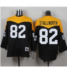 Mitchell And Ness 1967 Pittsburgh Steelers 82 John Stallworth Black Yelllow Throwback Men 27s Stitc