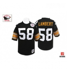 Mitchell And Ness Pittsburgh Steelers 58 Jack Lambert Black Team Color Authentic Throwback NFL Jersey