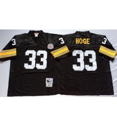 Mitchell And Ness Steelers #33 Merril Hoge Black Throwback Stitched NFL Jersey