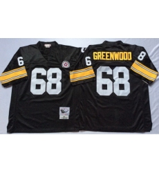 Mitchell And Ness Steelers #68 L C Greenwood Black Throwback Stitched NFL Jersey