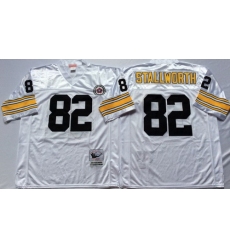 Mitchell And Ness Steelers #82 82 John Stallworth white Throwback Stitched NFL Jersey