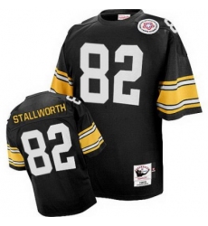 Mitchell And Ness Steelers 82 John Stallworth Black Stitched NFL Jersey