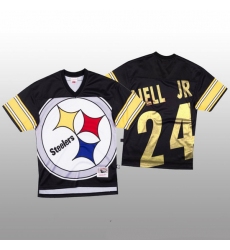 NFL Pittsburgh Steelers 24 Benny Snell Jr  Black Men Mitchell  26 Nell Big Face Fashion Limited NFL Jersey