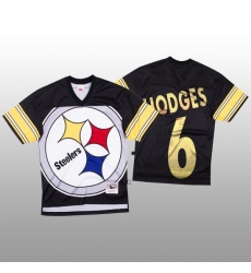 NFL Pittsburgh Steelers 6 Devlin Hodges Black Men Mitchell  26 Nell Big Face Fashion Limited NFL Jersey