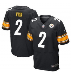 New Pittsburgh Steelers #2 Michael Vick Black Team Color NFL Elite Jersey