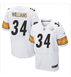 New Pittsburgh Steelers #34 DeAngelo Williams White Mens Stitched NFL Elite Jersey