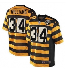 New Pittsburgh Steelers #34 DeAngelo Williams Yellow Black Alternate 80TH Throwback Mens Stitched NFL Elite Jersey