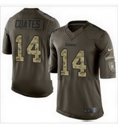 Nike Pittsburgh Steelers #14 Sammie Coates Green Mens Stitched NFL Limited Salute to Service Jersey
