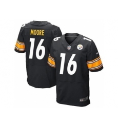 Nike Pittsburgh Steelers 16 Lance Moore Black Elite NFL Jersey