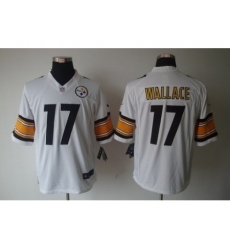 Nike Pittsburgh Steelers 17 Mike Wallace White Limited NFL Jersey