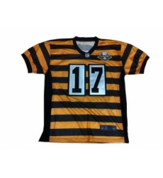 Nike Pittsburgh Steelers 17 Mike Wallace Yellow Black Elite 80th Throwback NFL Jersey