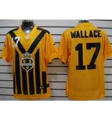 Nike Pittsburgh Steelers 17 Mike Wallace Yellow Elite1933s Throwback NFL Jersey