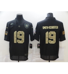 Nike Pittsburgh Steelers 19 JuJu Smith Schuster Black Camo 2020 Salute To Service Limited Jersey