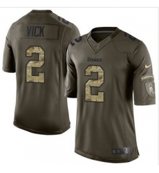 Nike Pittsburgh Steelers #2 Michael Vick Green Men 27s Stitched NFL Limited Salute to Service Jersey