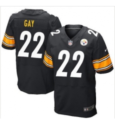 Nike Pittsburgh Steelers #22 William Gay Black Team Color Men 27s Stitched NFL Elite Jersey