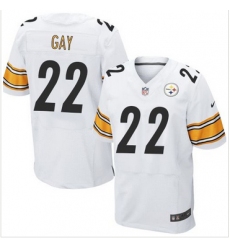 Nike Pittsburgh Steelers #22 William Gay White Men 27s Stitched NFL Elite Jersey