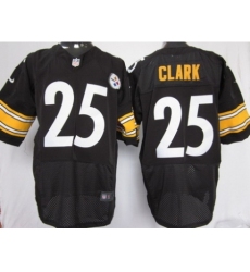 Nike Pittsburgh Steelers 25 Ryan Clark Black Elite Nike NFL Jersey