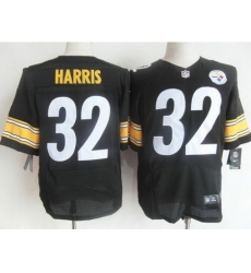 Nike Pittsburgh Steelers 32 Franco Harris Black Elite NFL Jersey