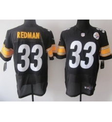 Nike Pittsburgh Steelers 33 Isaac Redman Black Elite Nike NFL Jersey