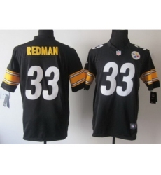 Nike Pittsburgh Steelers 33 Isaac Redman Black Game NFL Jersey