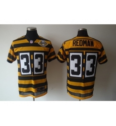Nike Pittsburgh Steelers 33 Isaac Redman Yellow Black Elite 80TH Anniversary Throwback NFL Jersey