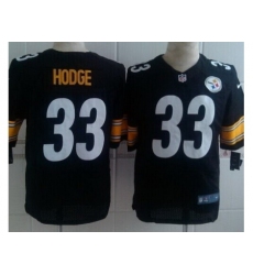 Nike Pittsburgh Steelers 33 Merril Hoge Black Elite NFL Jersey