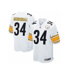 Nike Pittsburgh Steelers 34 Rashard Mendenhall White Game NFL Jersey