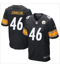 Nike Pittsburgh Steelers #46 Will Johnson Black Team Color Men 27s Stitched NFL Elite Jersey