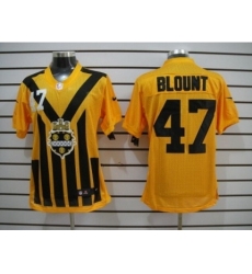 Nike Pittsburgh Steelers 47 Mel Blount Yellow Elite 1933s Throwback NFL Jersey