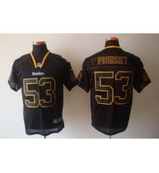 Nike Pittsburgh Steelers 53 Maurkice Pouncey Black Elite Lights Out NFL Jersey