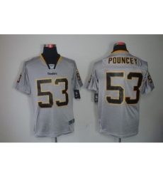 Nike Pittsburgh Steelers 53 Maurkice Pouncey Grey Elite Lights Out NFL Jersey