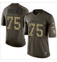 Nike Pittsburgh Steelers #75 Joe Greene Green Mens Stitched NFL Limited Salute to Service Jersey