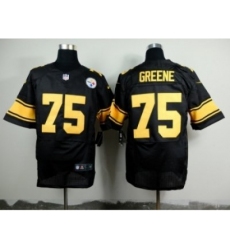 Nike Pittsburgh Steelers 75 joe greene Black Elite Gold No NFL Jersey 6XL