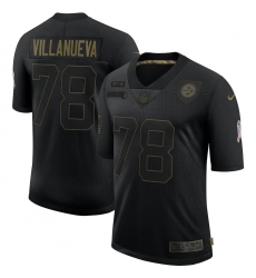 Nike Pittsburgh Steelers 78 Alejandro Villanueva Black 2020 Salute To Service Limited Jersey