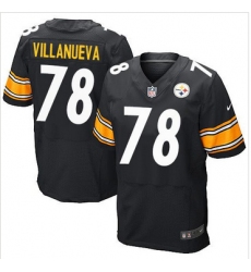 Nike Pittsburgh Steelers #78 Alejandro Villanueva Black Team Color Men 27s Stitched NFL Elite Jersey