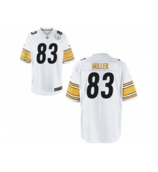 Nike Pittsburgh Steelers 83 Heath Miller White Game NFL Jersey